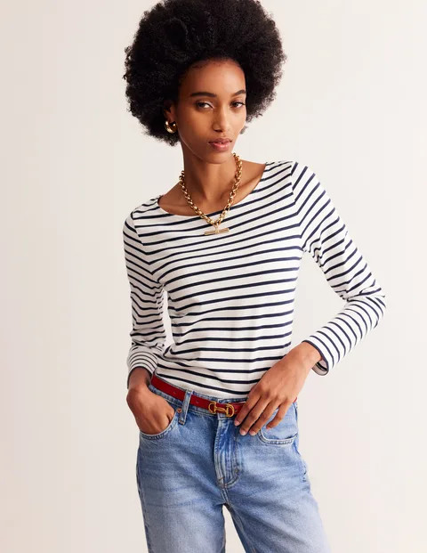 Ella Long Sleeve Breton | Boden (US)