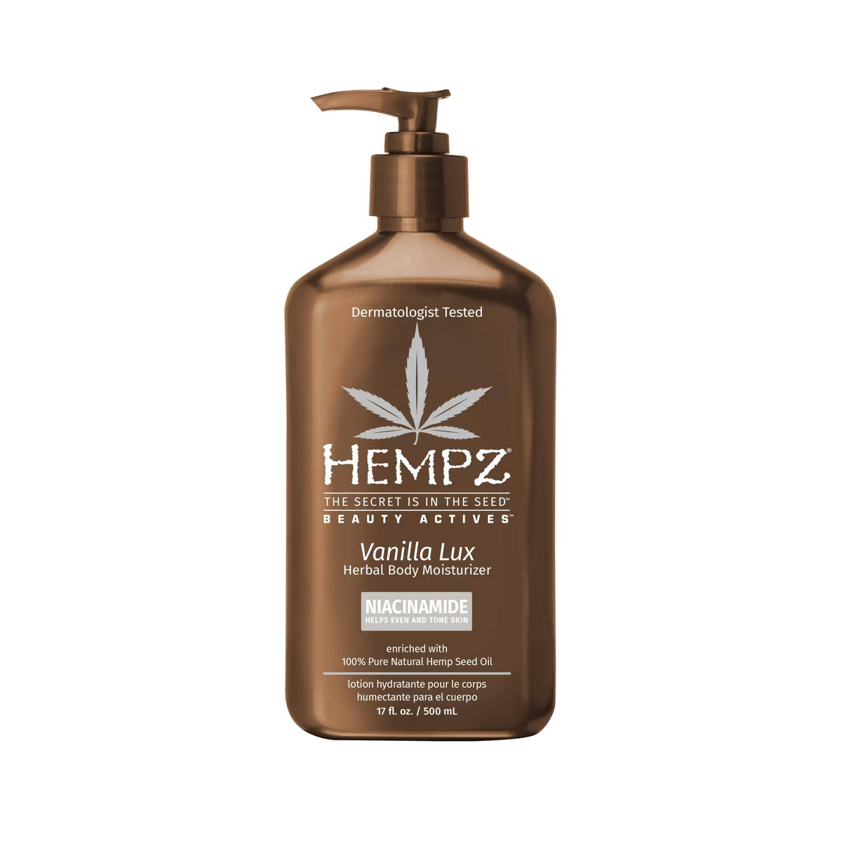 Hempz Vanilla Lux Beauty Actives Herbal Body Moisturizer - 17oz | Target