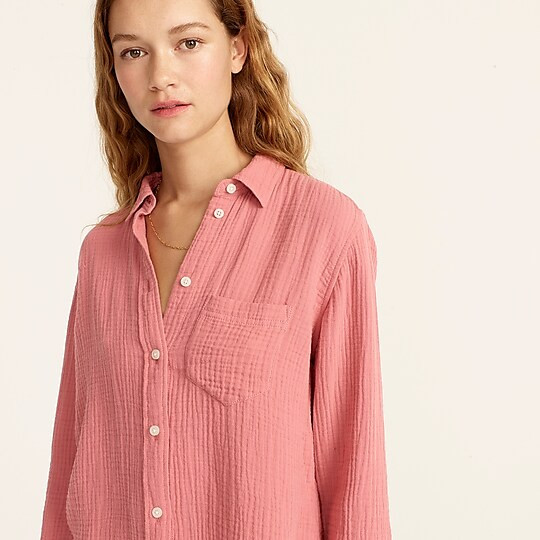 Classic-fit cozy gauze shirt | J. Crew US