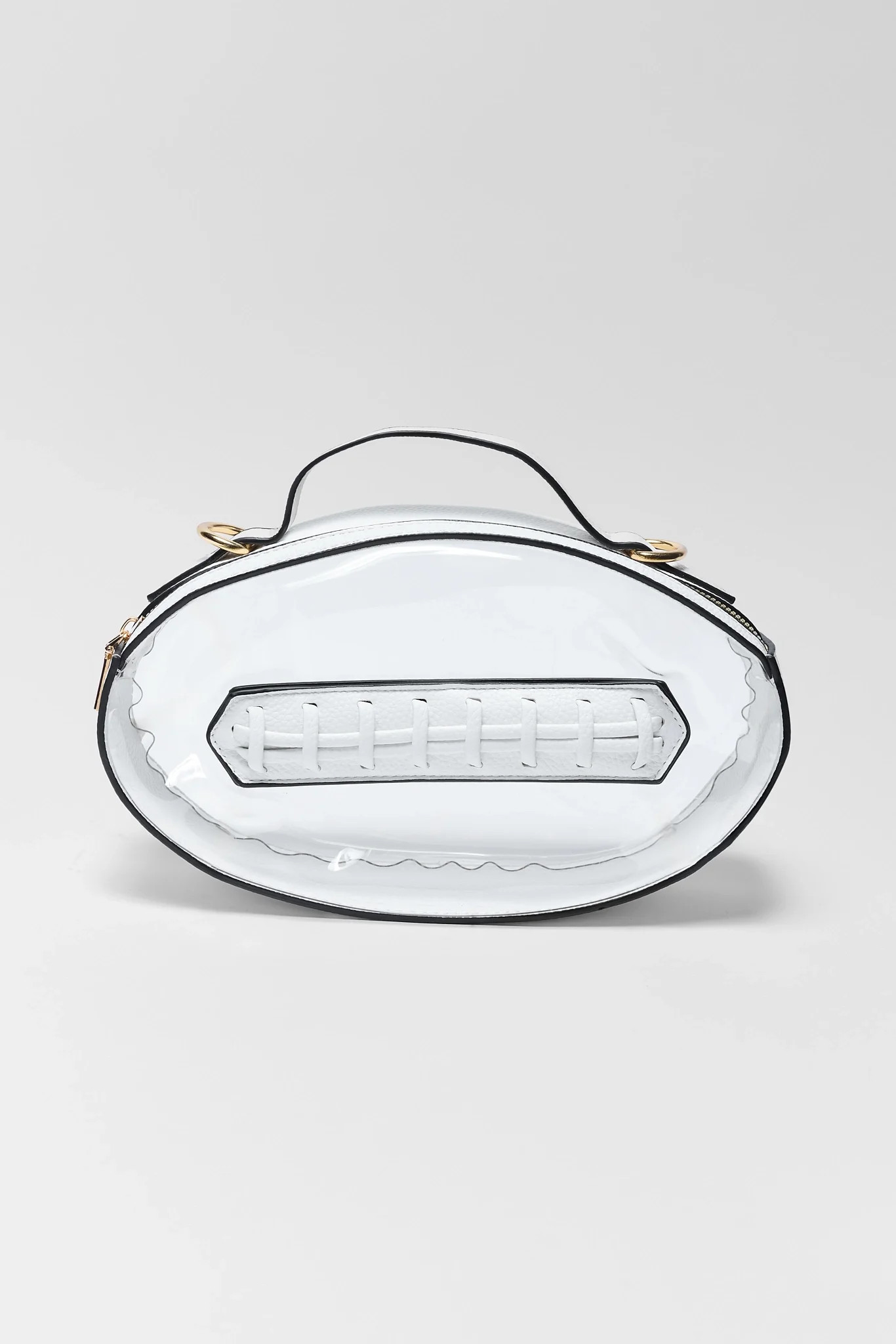 White Football Clear Crossbody Bag | Avara