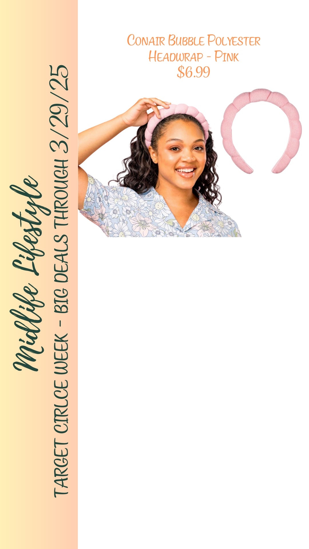 Add a pop of color and style with the Conair Bubble Polyester Headwrap – just $6.99! 

Perfect for keeping your hair in place with a fun twist, shop now during Target Circle Week, now through 3/29/25. 

#TargetStyle #LTKSale #HairAccessories

#LTKStyleTip