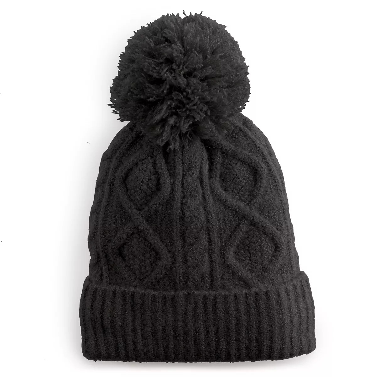 Women's Sonoma Goods For Life® Sherpa-Lined Cable Knit Beanie | Kohl's
