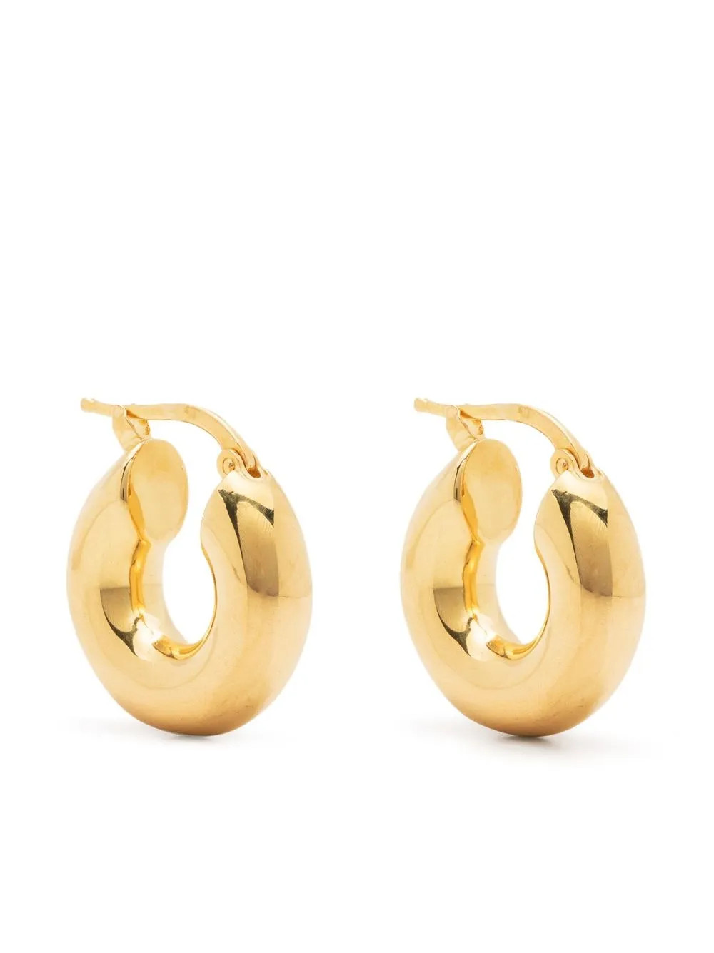 Jil Sander Sculptural Hoop Earrings | Gold | FARFETCH IN | Farfetch Global