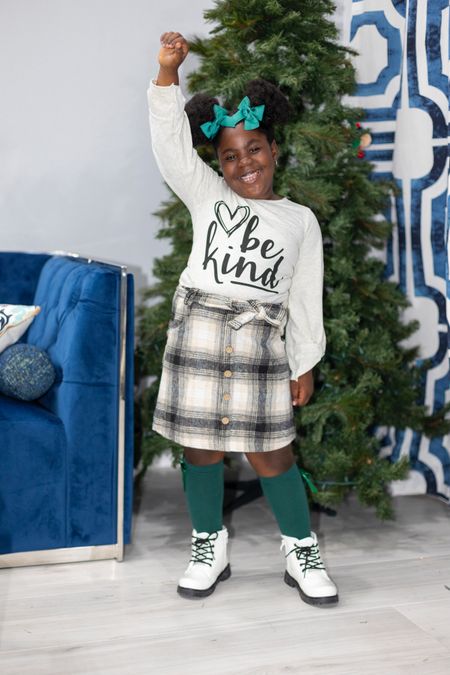 My daughter looks adorable in this cream and plaid pair! The stretchy waistband & tie belt helps comfort and fit. 
#kidsfashion #giftsforgirls #outfitinspo #sparkleinpink

#LTKGiftGuide #LTKkids #LTKstyletip