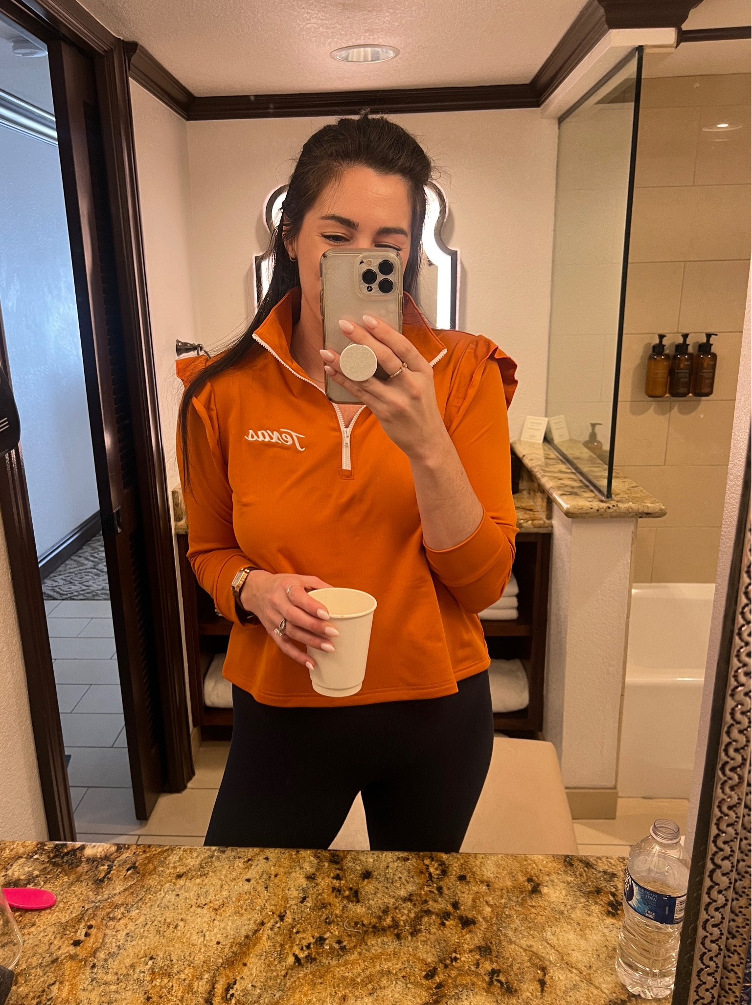 Texas quarter zip Texas longhorns outfit workout top athelisure 

#LTKStyleTip