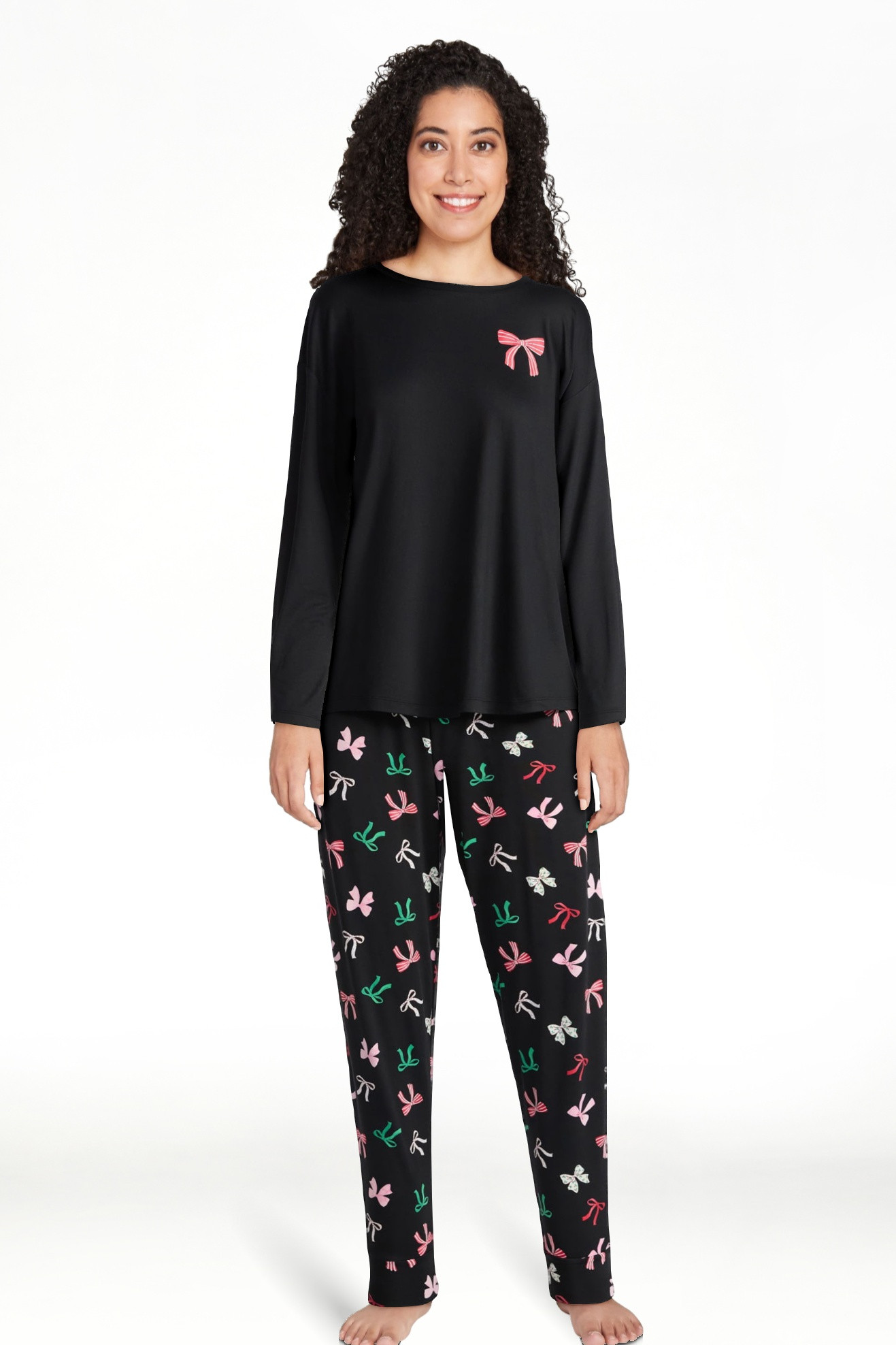 Joyspun Conjunto de Pijama de Jogging y Top de Dormir de Manga Larga para Mujer, Colección Suave... | Walmart (US)