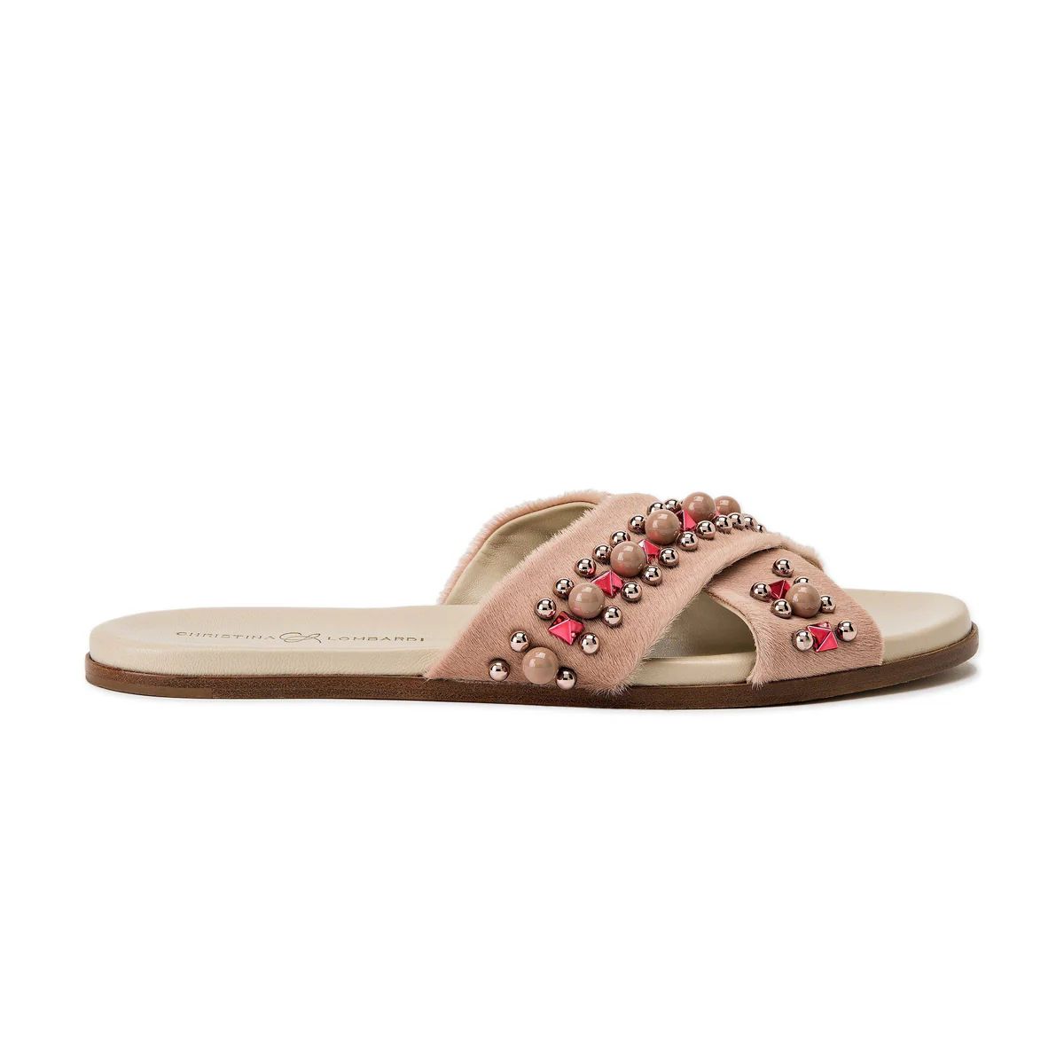 Aria Pony | Pony Hair Fur Criss-Cross Sandals - Christina Lombardi | Christina Lombardi