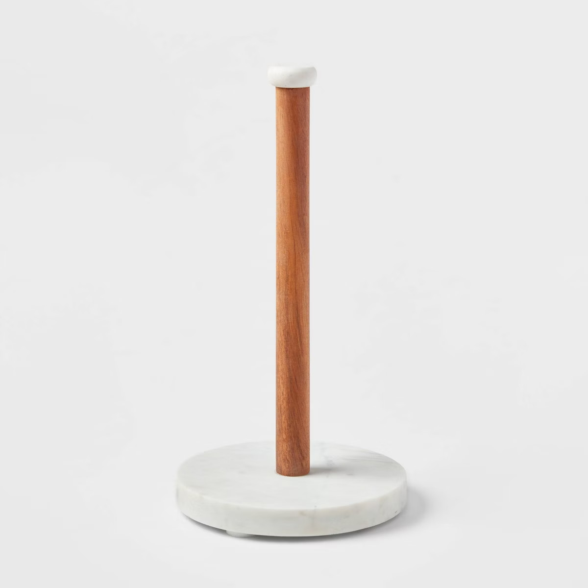Marble Paper Towel Holder - Threshold™: Freestanding Off-White Kitchen Towel Holder, Wood & Mar... | Target