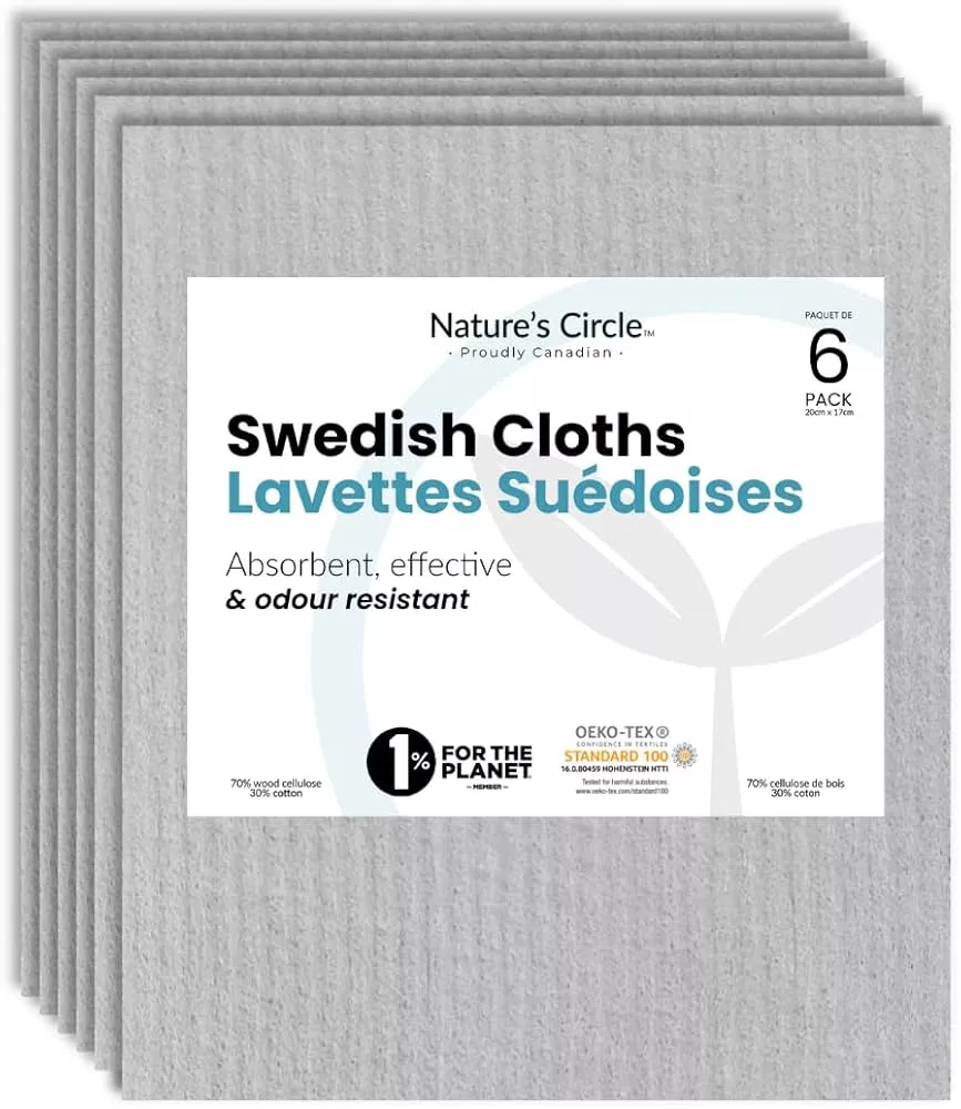 SUPERSCANDI Swedish Dishcloths for Kitchen Eco Friendly Reusable  Sustainable Biodegradable Cellulose Sponge Cleaning Dish Cloths for Kitchen  Dish Rags