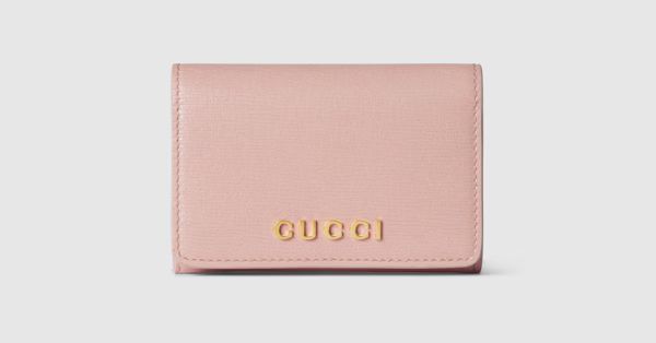 Gucci - Card case with Gucci script | Gucci (US)