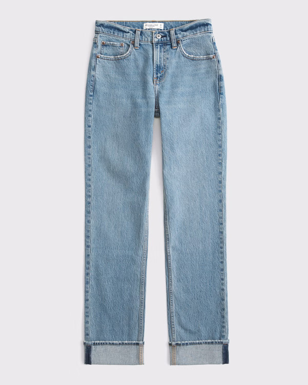 Mid Rise 90s Straight Jean | Abercrombie & Fitch (US)