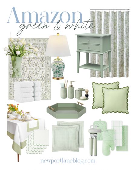 Pretty green and white home decor finds from Amazon  💚 

Coastal Home | Earthy Home | Grandmillennial Home | Grandmillennial Home Decor | Amazon Home | Amazon Home Decor | Amazon Home Refresh

#LTKSeasonal #LTKhome #LTKfindsunder100