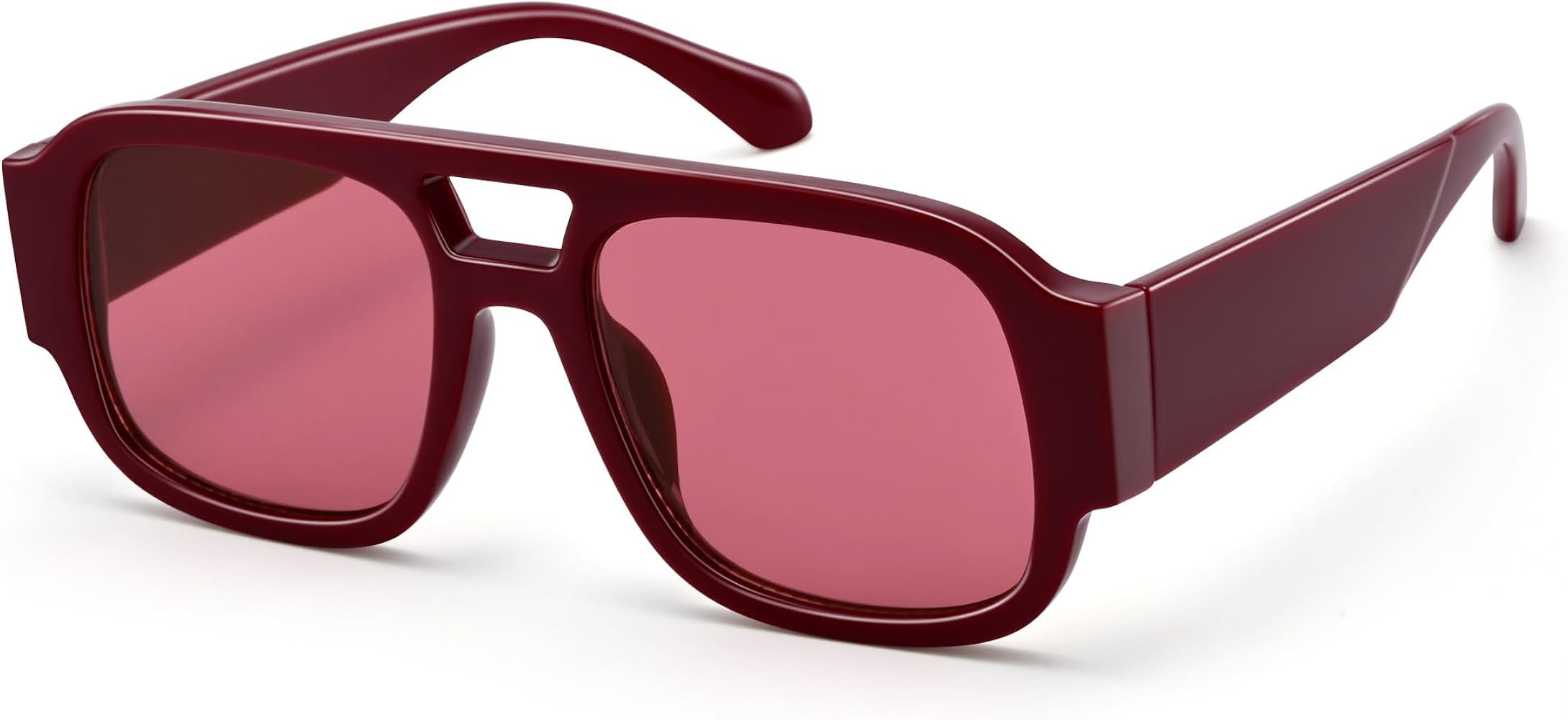 Oversized Aviator Sunglasses for Women - Retro Chunky Trendy Sun Glasses UV400 | Amazon (US)