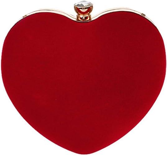 Mily Heart Shape Clutch Bag Messenger Shoulder Handbag Tote Evening Bag Purse | Amazon (US)