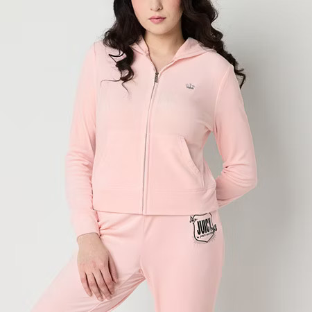 Juicy By Juicy Couture Hooded Lightweight Womens Juniors Casual Track Jacket, X-small, Purple | JCPenney