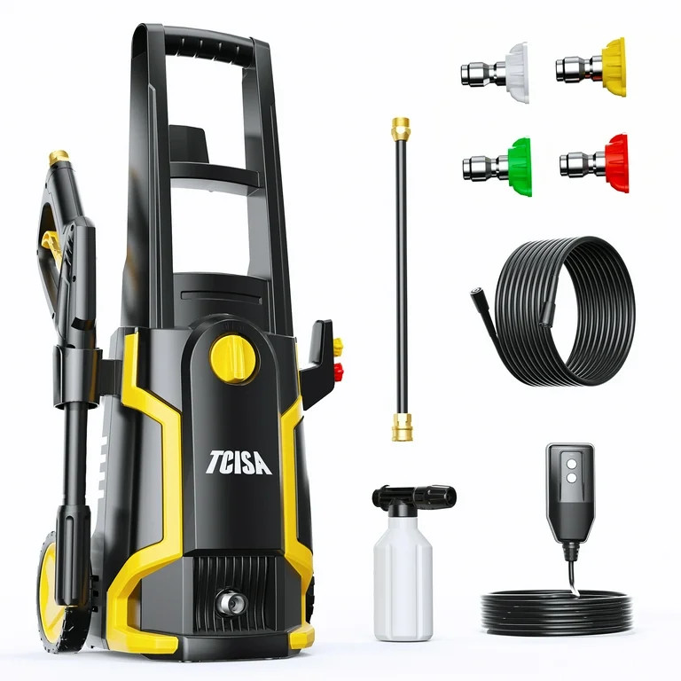 TCISA 3200 PSI Electric Pressure Washer, 35FT Power Cord 20FT Hose 4 Nozzles Soap Cannon for Car ... | Walmart (US)