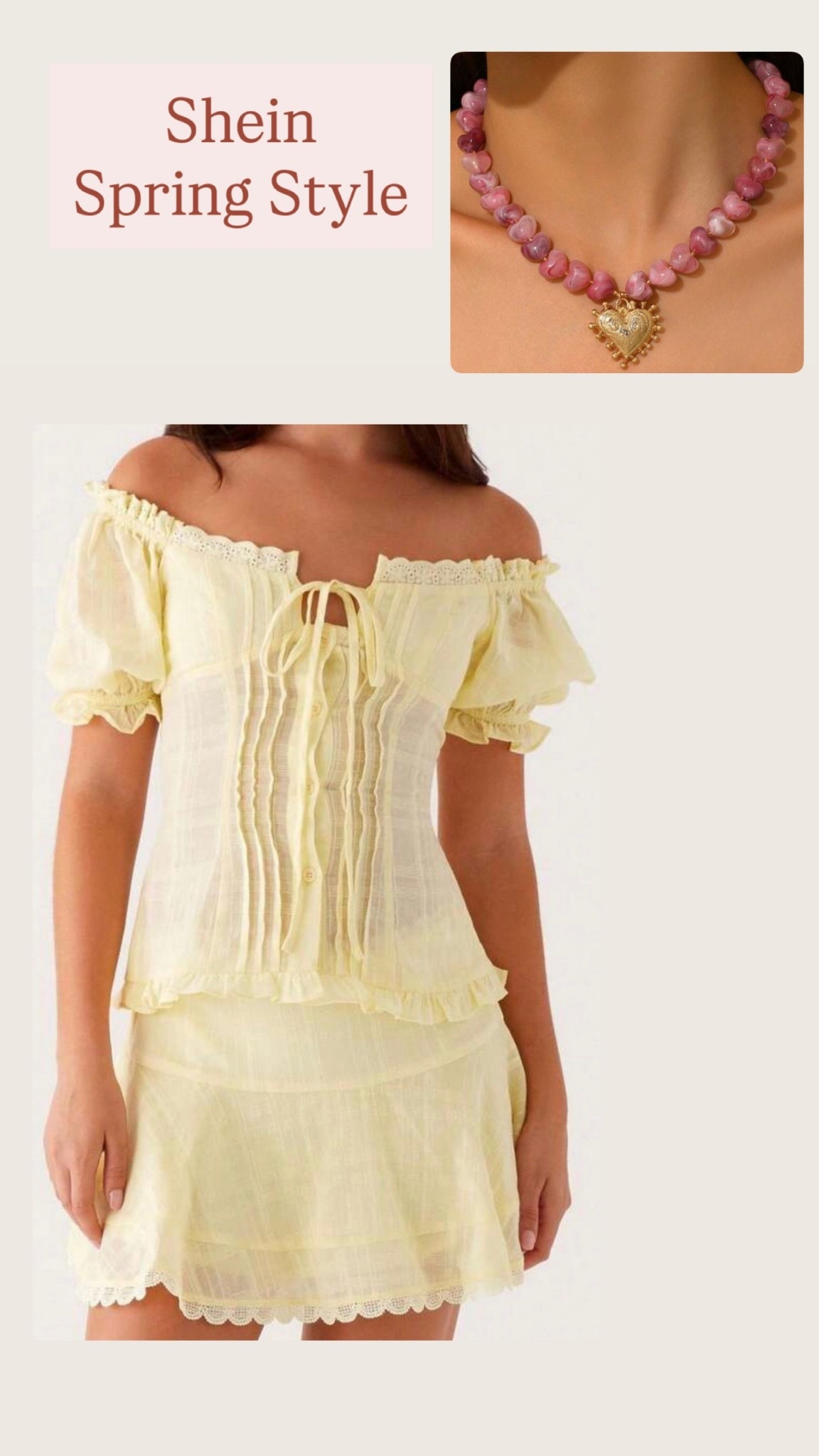 Shein finds, shein fashion, shein style, shein two piece set, shein spring fashion, shein look for less, spring spring sets, shein accessories, shein necklace, shein preppy fashion

#LTKootd #LTKSaleAlert #LTKSeasonal