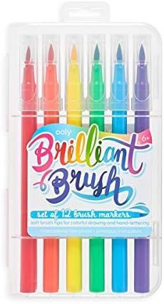 OOLY, Brilliant Brush Markers, Ideal for Calligraphy, Lettering, and Coloring, Soft Fine Brush Tips  | Amazon (US)