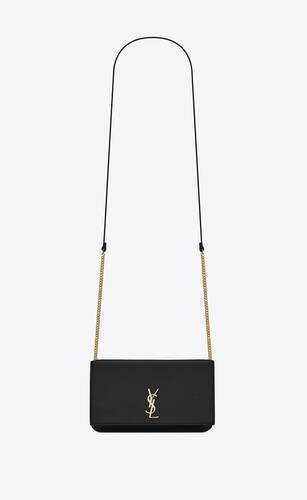 cassandre phone holder with strap in smooth leather | Saint Laurent Inc. (Global)