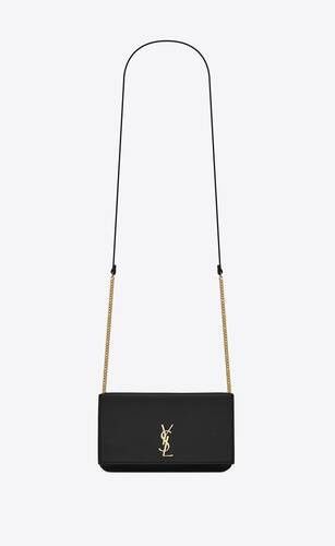 cassandre phone holder with strap in smooth leather | Saint Laurent Inc. (Global)