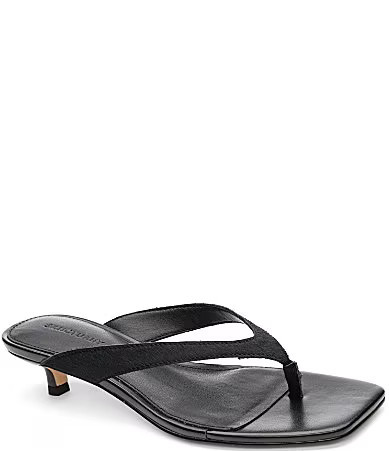 Sanctuary Ease Hair Calf Thong Slip On Kitten Heel Sandals - 8 | Dillard's