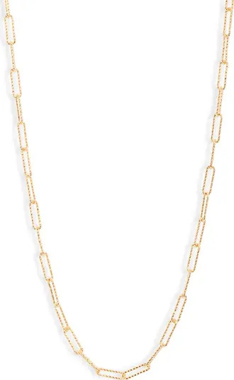 Demi Fine Faceted Paper Clip Chain Necklace | Nordstrom