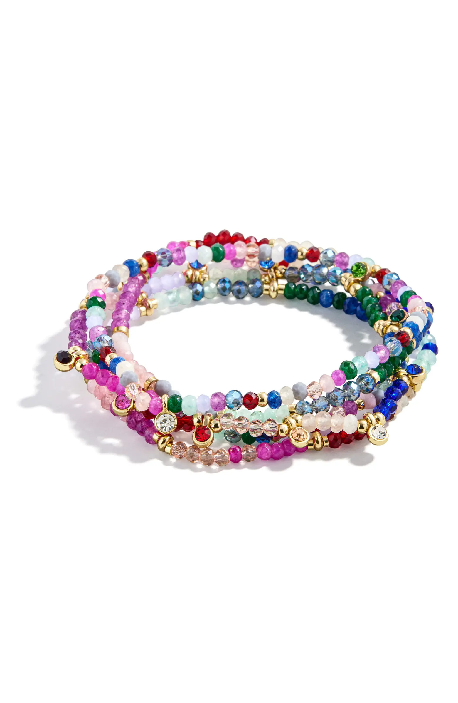 Indya Assorted 5-Pack Semiprecious Stone Bracelets | Nordstrom
