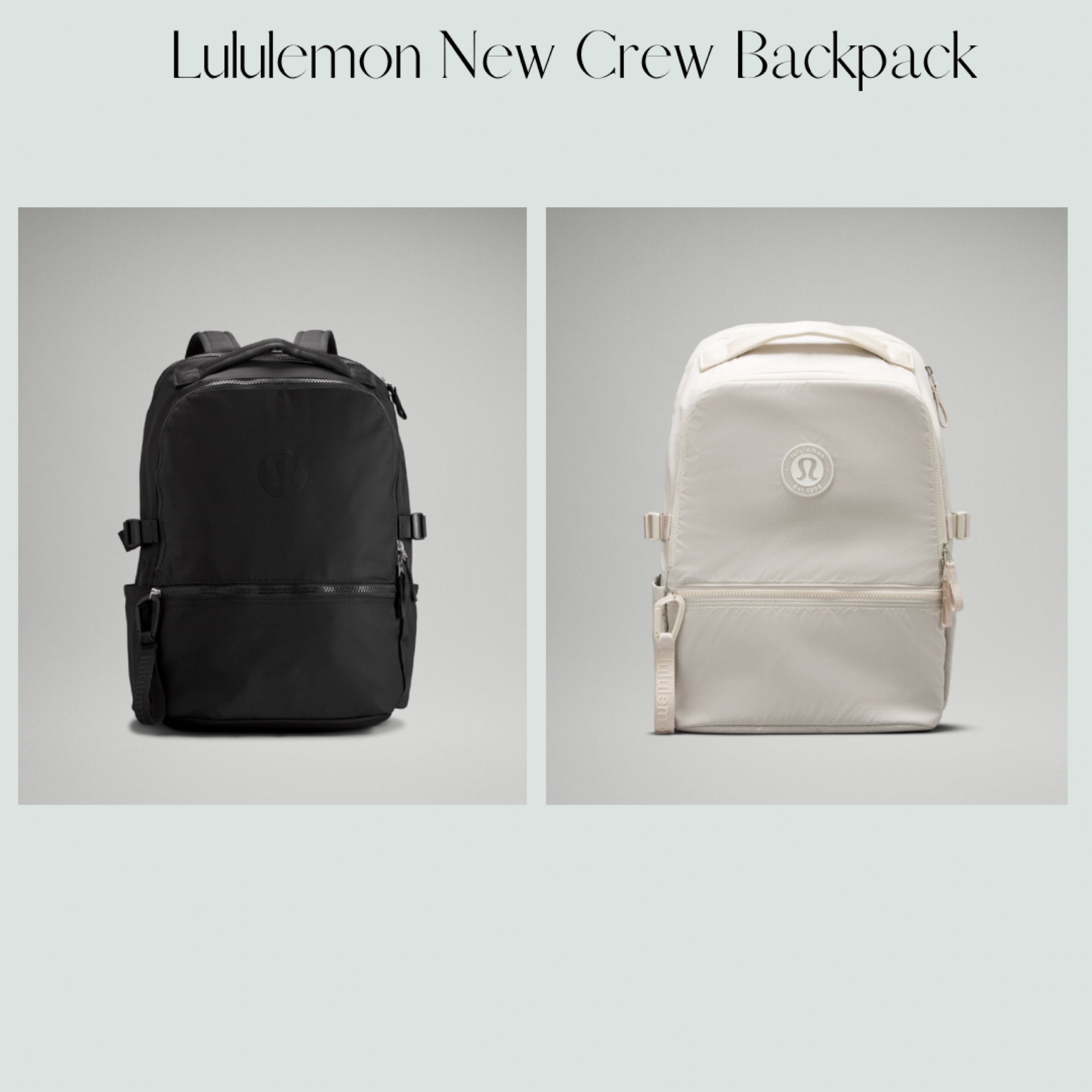 Lululemon New Crew Backpack in Black & White Opal!

#LTKfindsunder100 #LTKworkwear #LTKtravel