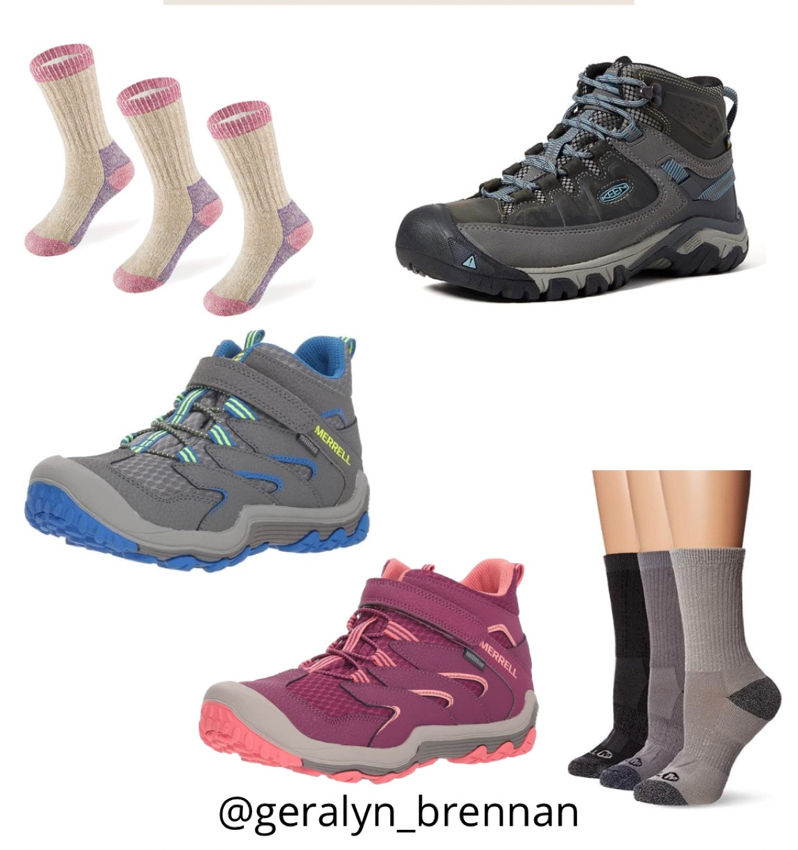 Hiking boots and socks for women and kids 

#LTKkids #LTKshoecrush #LTKfamily
