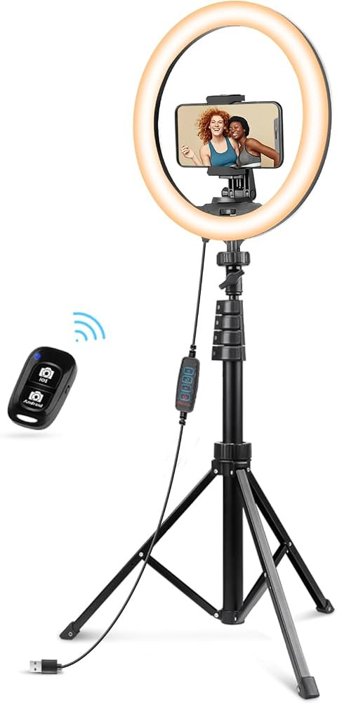 UBeesize Selfie Ring Light with Tripod Stand and Phone Holder, Portable and Circle ringlight for ... | Amazon (US)