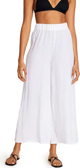 Tallows Wide Leg Linen Cover-Up Pants | Nordstrom