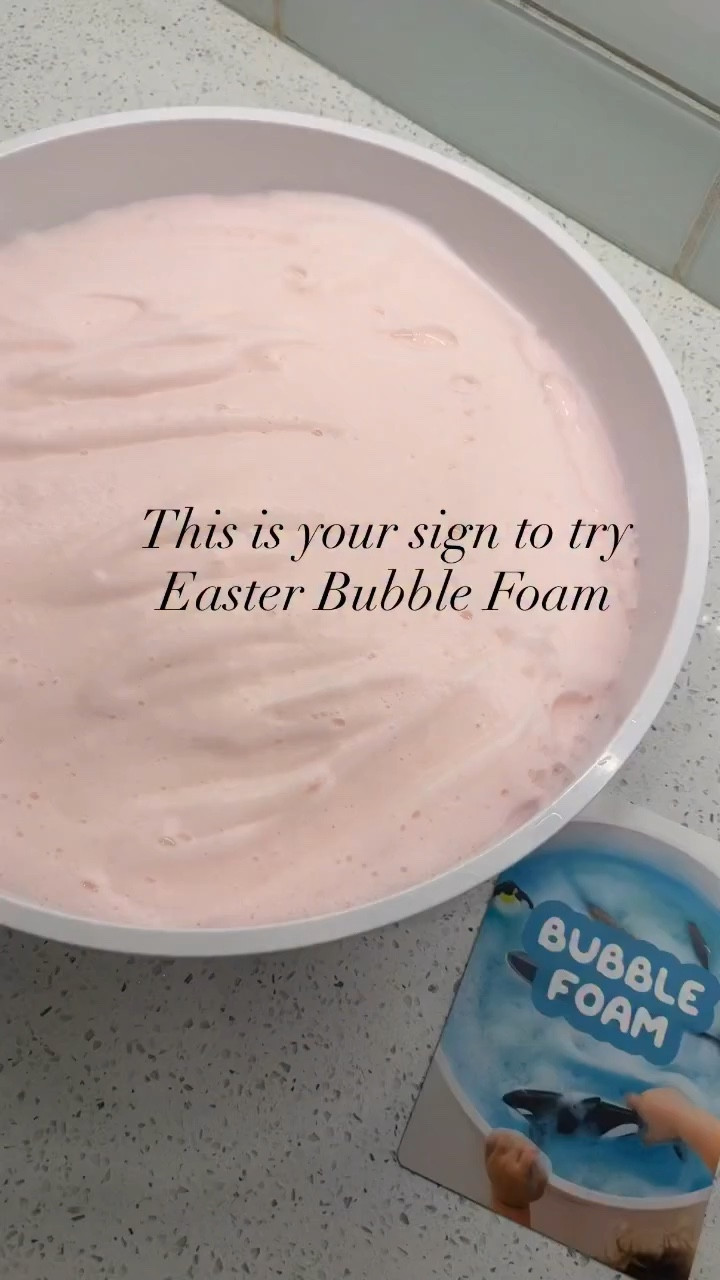 Follow me & comment FOAM and I will send you the simple bubble foam recipe!

This is your sign to try Easter Bubble Foam 🫧🐣

2 minute setup, HOURS of play and somehow this kept their attention longer than any toy we own 🙃 Just foam + plastic eggs in our @inspiremyplay and they’re instantly obsessed.

Messy, fun, and actually worth it (aka mom-approved). 

Save this for  and send it to a mom who needs an easy low prep activity 💛

Have you ever tried bubble foam before?!

✨ Follow @kenzs.kitchennn for real toddler life, simple activities, crafts, sensory play, and hacks every mom needs.

#inspiremyplay #inspiremyplaybrandrep #inspiremyplaytray #sensoryplayideas #bubblefoam

Toddler activities, low prep kids activity, summer activities for kids, water play ideas, sensory play for kids

#LTKKids #LTKmomlife #LTKSeasonal