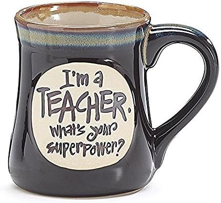 burton+BURTON, I'm a Teacher Superpower, 18 Oz Mug, 1 X, Deep Black | Amazon (US)