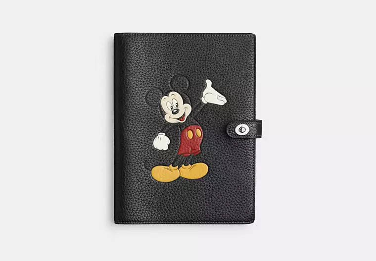 Disney X Coach Notebook In Regenerative Leather With Mickey Mouse | Coach (US)