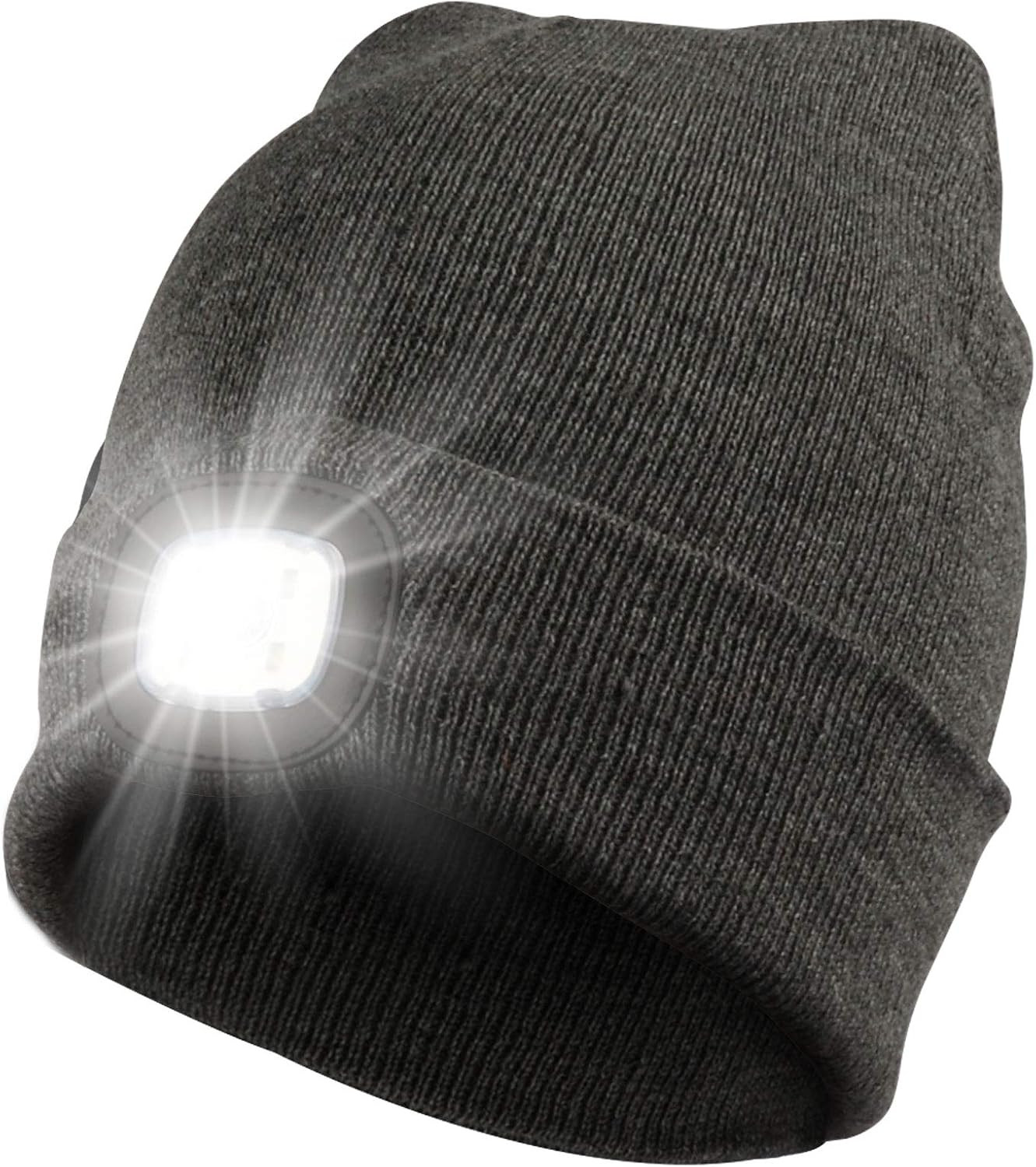 RIDEIWAKE Beanie Hat with Light Rechargeable LED Headlamp Hat Flashlight Winter Knit Caps Running... | Amazon (US)