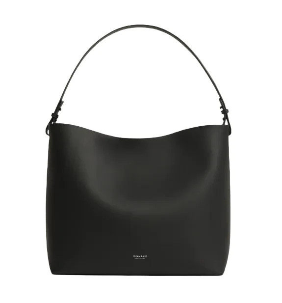 Mina Baie Harlow Diaper Bag Tote Full, Black | GoodBuy Gear