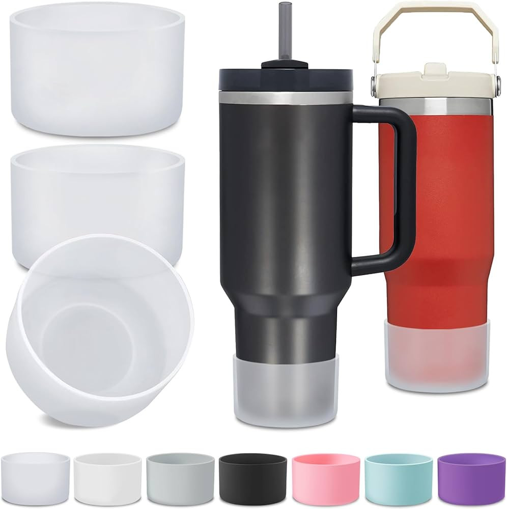3Pcs Silicone Boot Sleeve For Stanley Quencher Tumbler 30 Oz 40 Oz & IceFlow 20oz 30oz & Hydro Fl... | Amazon (US)