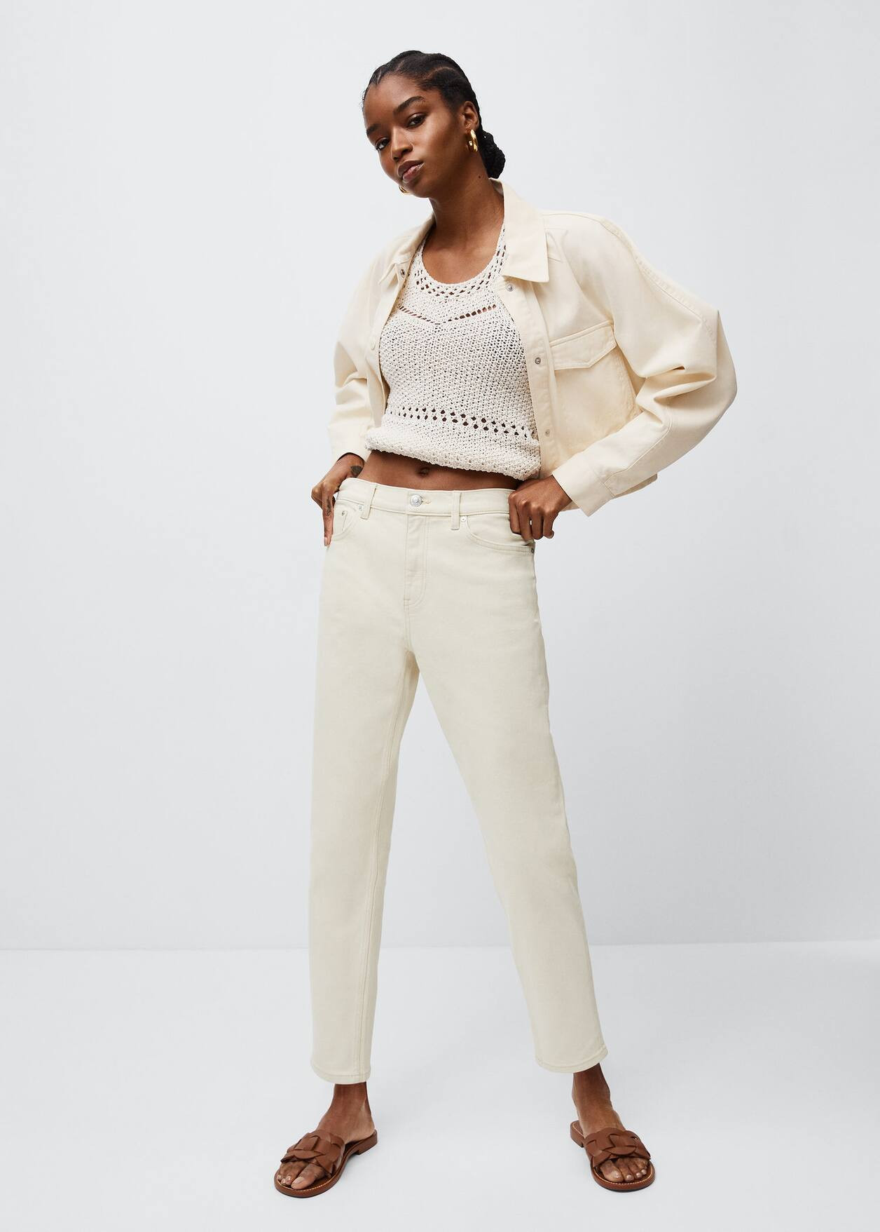 Stretch mom jeans | MANGO (UK)