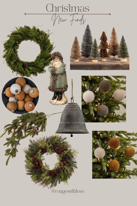 Christmas decor
Holiday decor
Flocked
Velvet ornaments
Bottle brush trees
Christmas wreath
Holiday wreath
Garland
Spruce
Pine
Cypress
Bell
Christmas bell
Santa ornament
Zulily 

#LTKHoliday #LTKhome #LTKSeasonal