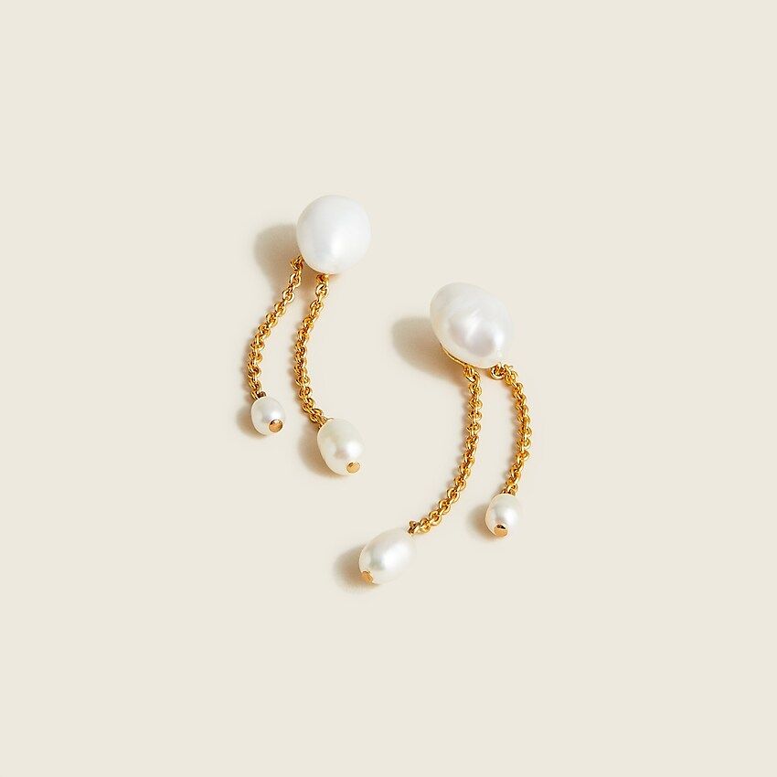Pearl chain earrings | J.Crew US