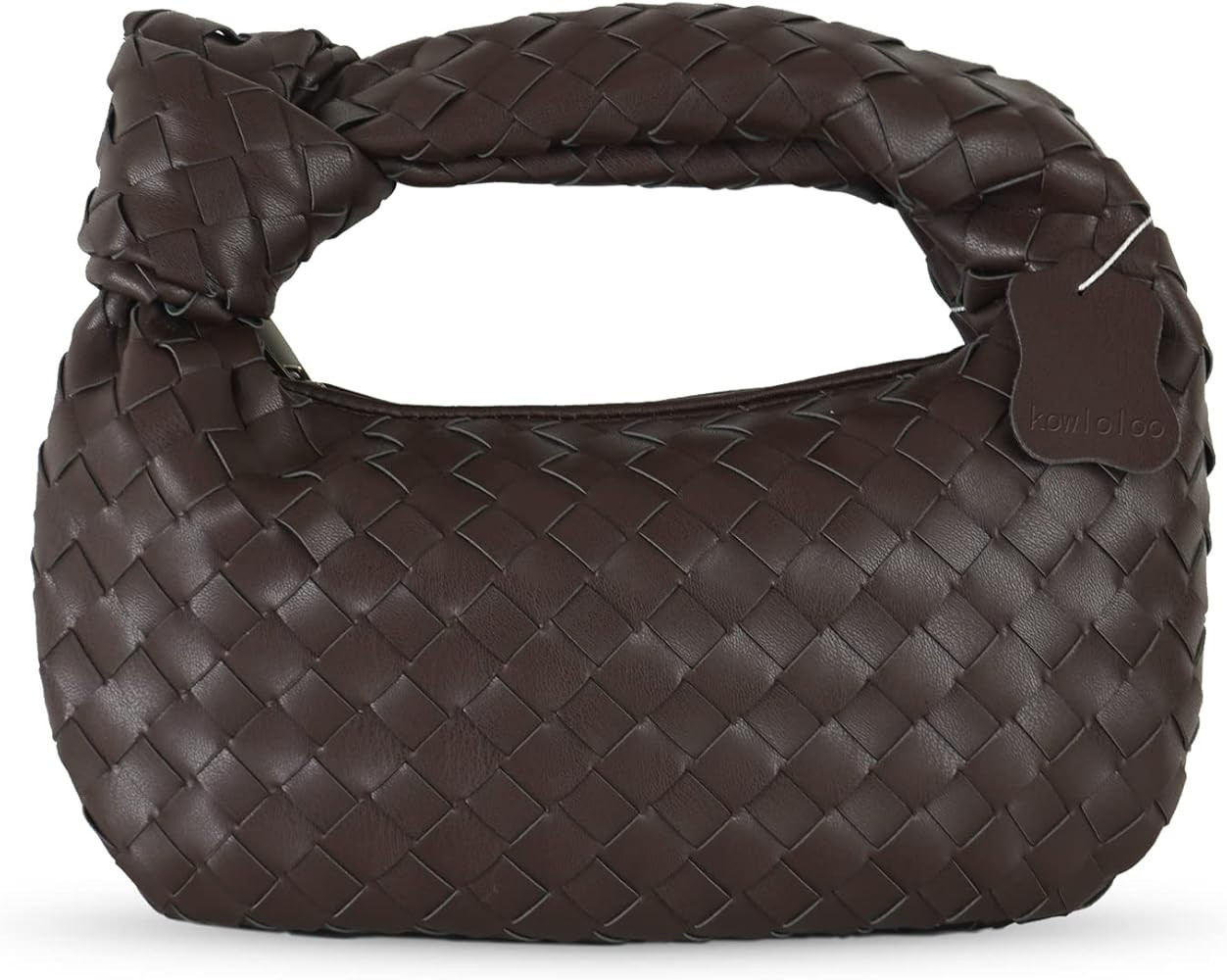 Kowloloo Knoted Women Handbag PU Leather Woven HandBag Fashion Shoulder Bag Purse Woven Handmade ... | Amazon (US)