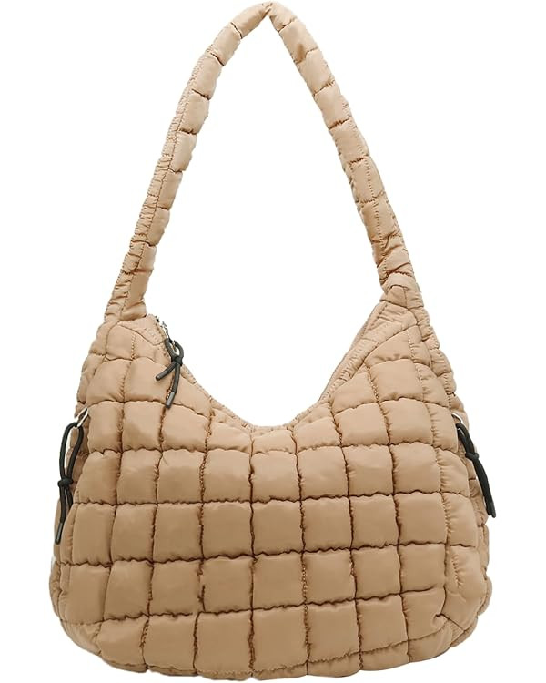 Large Puffer Tote Bag Quilted Crossbody Bags for Women Quilted Carryall GYM Tote Soft Puffy Shoul... | Amazon (US)