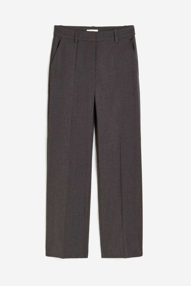 Pantalon de tailleur en twill - Gris foncé - FEMME | H&M FR | H&M (FR, IT, ES, PT, BE)
