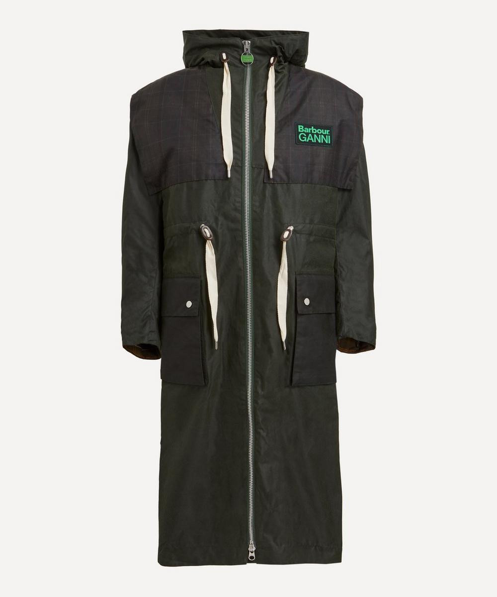 Barbour Women's x GANNI Waxed Parka Jacket Dufflebag / Classic 14 | Liberty London (UK)