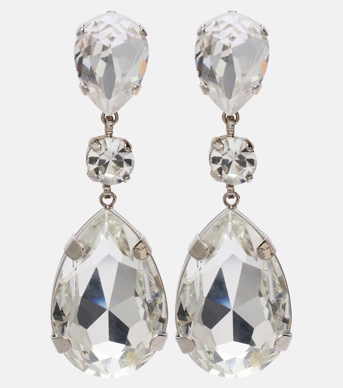 Crystal-embellished clip-on earrings | Mytheresa (US/CA)