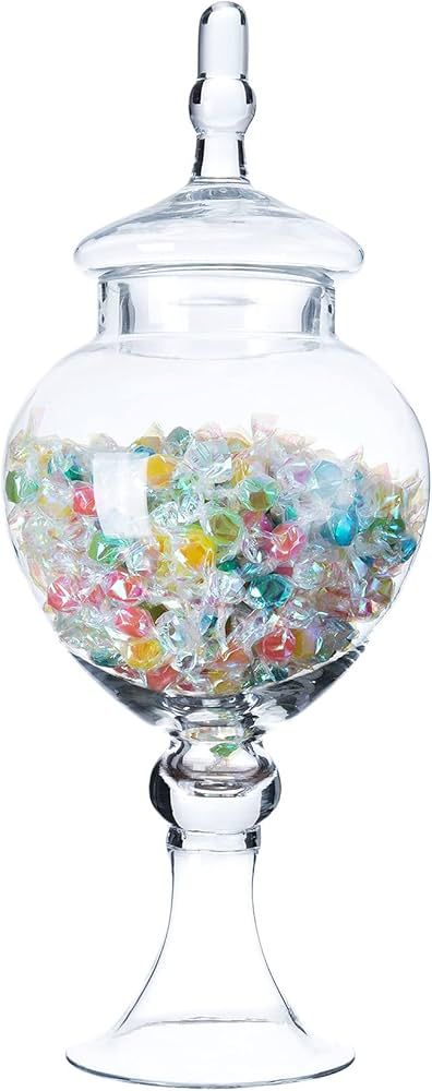 Diamond Star Clear Glass Apothecary Jars, Candy Buffet Display, Elegant Storage Jar, Decorative W... | Amazon (US)