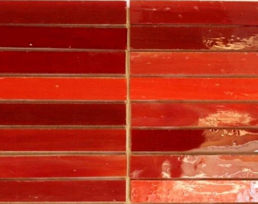 Red Whip Glass Slivers for Mosaics or Stained Glass; Available in Quantities of 24 Slivers | Etsy (US)