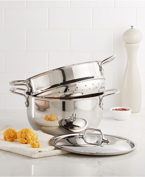 Stainless Steel 5 Qt. Covered Multi Pot with Steamer Insert | Macys (US)