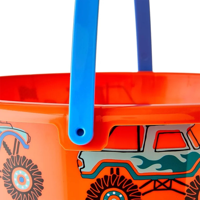 Jumbo Monster Trucks Plastic Bucket, Multicolor, 11" x 9", Easter by Way To Celebrate | Walmart (US)