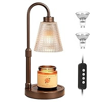 Innqoo Brown Candle Warmer Lamp with Timer, Dimmable Candle Warmer for Jar Candles, Height Adjust... | Amazon (US)